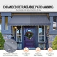 thumbnail image 2 of SSyao 138x47" Patio Awning Retractable Awning Sunshade Shelter with Crank Handle, 2 of 12