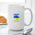 thumbnail image 6 of CafePress - Ukrainian Lover I Stand With Ukraine T Shirt Mugs - 15 oz Ceramic Large White Novelty Mug, 6 of 6
