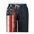 thumbnail image 5 of Men's Independence Day Beach Shorts Celebrating Independence Sports Shorts Stars Stripes Printed Elastic Waist Drawstring with Pockets Cropped Shorts, 5 of 5