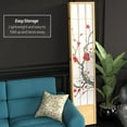 thumbnail image 5 of Oriental Furniture 7 Ft Tall Cherry Blossom Shoji Screen, natural, 5 panel, 5 of 6