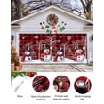 thumbnail image 2 of Garage Door Banner Cover 7 x 8 ft, Red Plaid Christmas Hat Snowman Christmas Garage Door Decorations Holiday Christmas Backdrop Decor for Winter New Year Xmas Party, 2 of 6