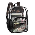 thumbnail image 2 of PVC Transparent Backpacks Clear Backpack for Travel and Outings Mushrooms and Glittering Stars, 2 of 7
