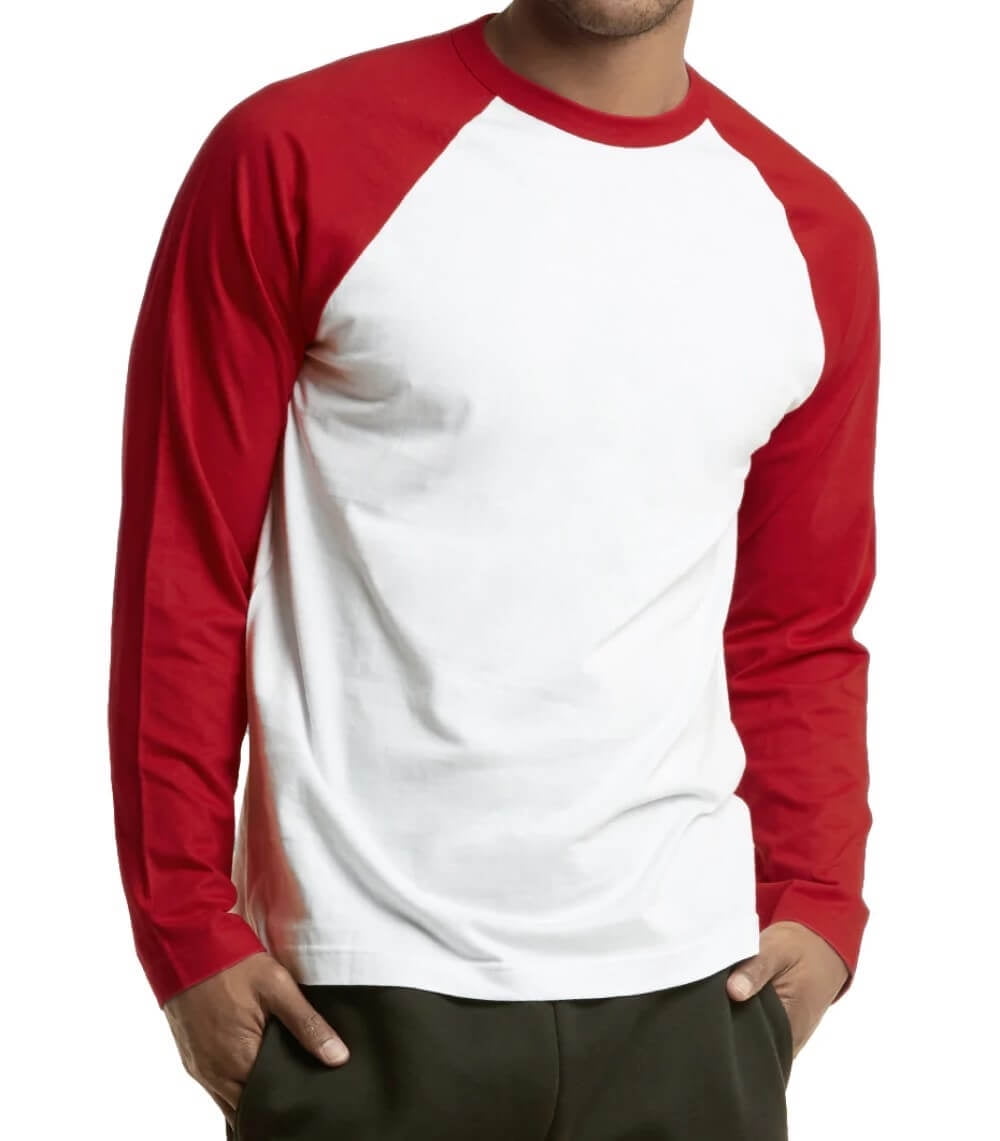 Men's Long Sleeve Crew Neck Baseball Shirt, Casual Dynamic Cotton ...