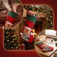 thumbnail image 7 of Christmas Stocking Santa Snowman Reindeer Xmas Character Knitted Applique for Family Holiday Fireplace Mantel Tree Stair Wall Door Christmas Party Decorations by MPOISVA, 7 of 7