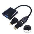 thumbnail image 2 of Cable convertidor HD a VGA Adaptador macho a hembra Mini conector Micro HD Reemplazo para computadora PS3 PC Pantalla HDTV AweSitey PJ7781-01, 2 of 2