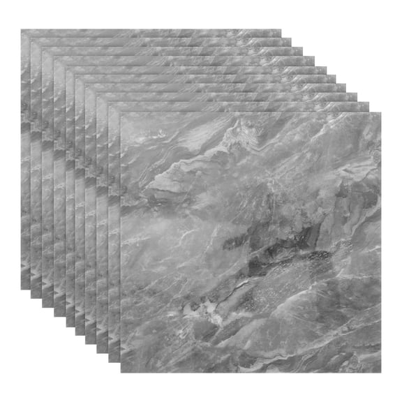 AURARMLET 10-Pack Grey Self-Adhesive Wall Panels Tiles, and Easy to Clean for Bathroom, Kitchen, Shower Walls