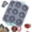 B-2 PC, variant on Wreath Ice Mold,Easy Release,Heat and Cold Resistant,Non-Stick,6-Cavity Flexible Silicone DIY Mold for Baking,Ice Cubes,Donuts, Soap & Chocolate