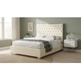 thumbnail image 6 of Meridian Furniture Lexi Solid Wood and Velvet Full Bed in White, 6 of 8