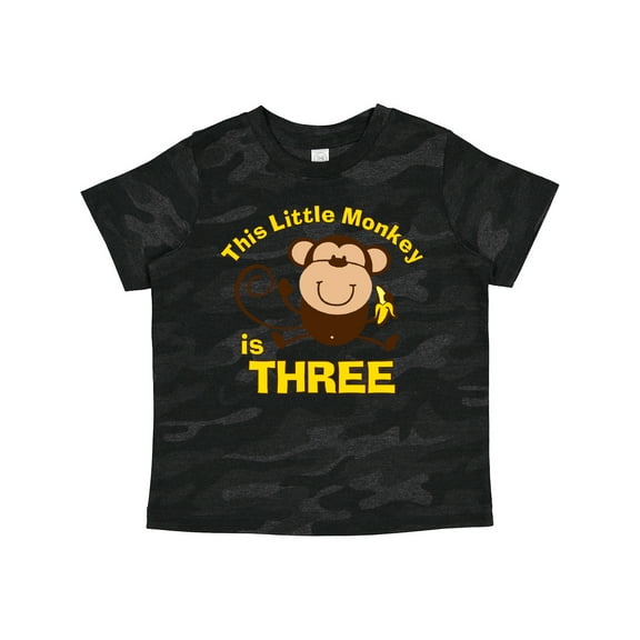 Inktastic Little Monkey 3rd Birthday Boy Boys Toddler T-Shirt