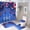 style-3, variant on 4th of July 4 Piece Shower Curtain Sets, Non-Slip Rugs, Toilet Lid Cover And Bath Mat, for Bathroom Decor Set, 72" X 72"