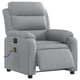 thumbnail image 4 of Sillón reclinable eléctrico para masajes VidaXL, tela gris claro, 4 of 9