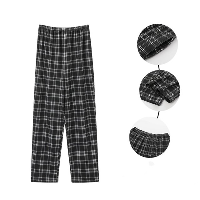 Pantalones de pijama largos para hombre, pantalones de dormir, pantalones rectos casuales de moda para mujer, pantalones a cuadros para el hogar, pantalones de pijama largos para exteriores, pantalone