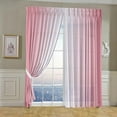 thumbnail image 3 of Pink Ombre Curtains 84 Inch Length for Girls Bedroom Living Room 2 Panel Set Gradient Pink and White Window Treatment Curtains Light Filtering Curtains Modern Abstract Drapes, 3 of 6