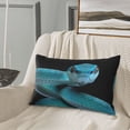 thumbnail image 5 of Rateoe Blue Viper Snake1 Pattern Pillow Covers with Invisible Zipper(Pillows are not Included) Standard Pillowcases-14"x20", 5 of 6