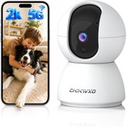 2K Wi-Fi Indoor Security Camera, 2.4/5GHz Wi-Fi Pet Cam, 3MP Camera for Baby & Pet Monitoring, Pet Camera with Phone App for Home Security,IR Night Vision,Two-Way Audio,Motion Tracking