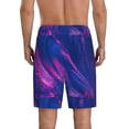 thumbnail image 3 of Daiia Neon Gradient Blue Mens Woven Stretch Pajama Short,Short Pajama Pants-Medium, 3 of 9