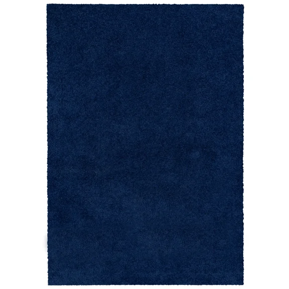 Mainstays Traditional Solid Navy Youth Shag Indoor Area Rug, 3' x 4'8"