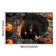 thumbnail image 3 of Nnndbs Halloween Optical Illusion Rug, 3D Visual Trap Floor Mat, Non Scary Carpet for Entryway Living Room Home Halloween Decor, 3 of 7