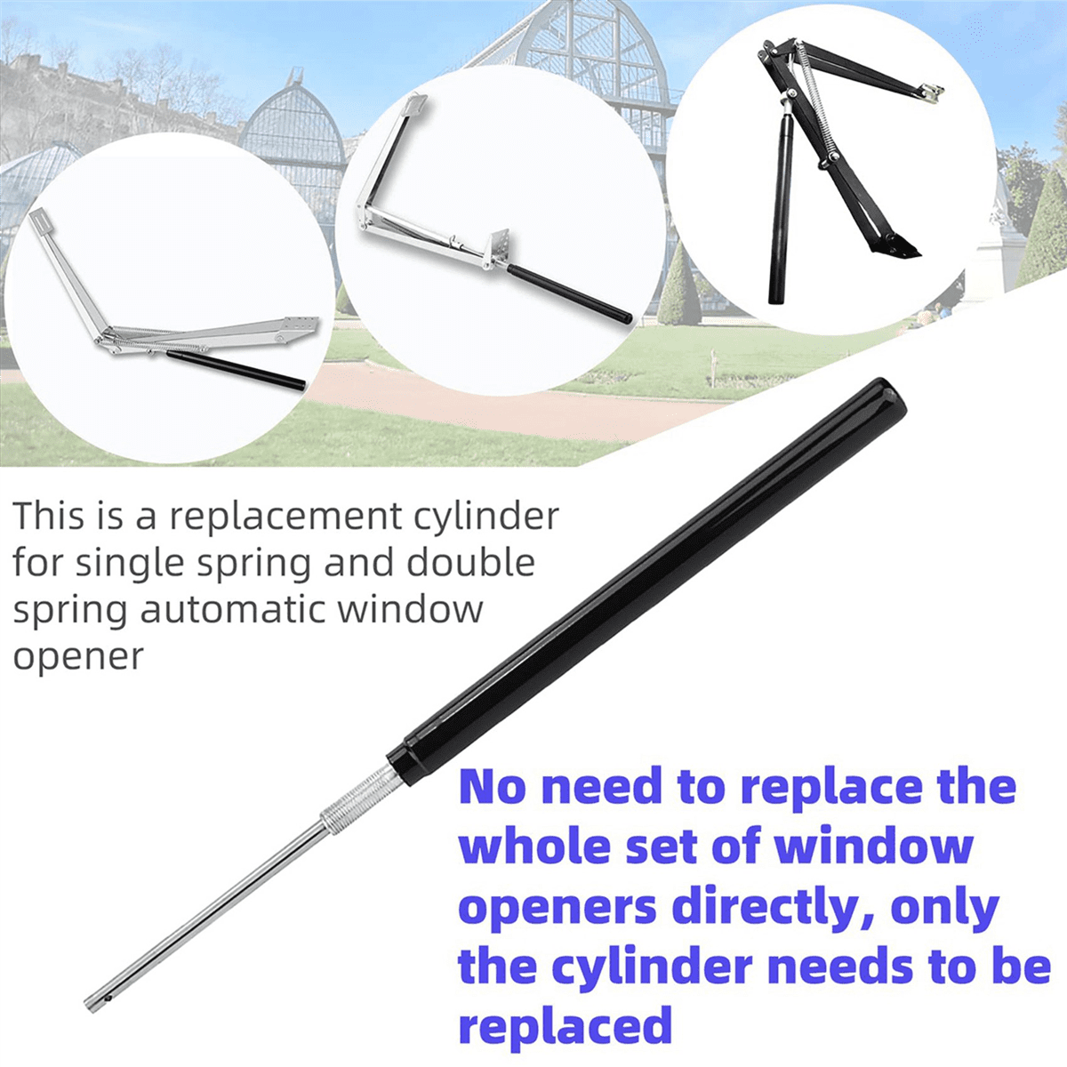 2X Temperature Sensitive Automatic Window Opener Cylinder Automatic Greenhouse Window Opener Cylinder,2 x Window Opener Cylinder,black