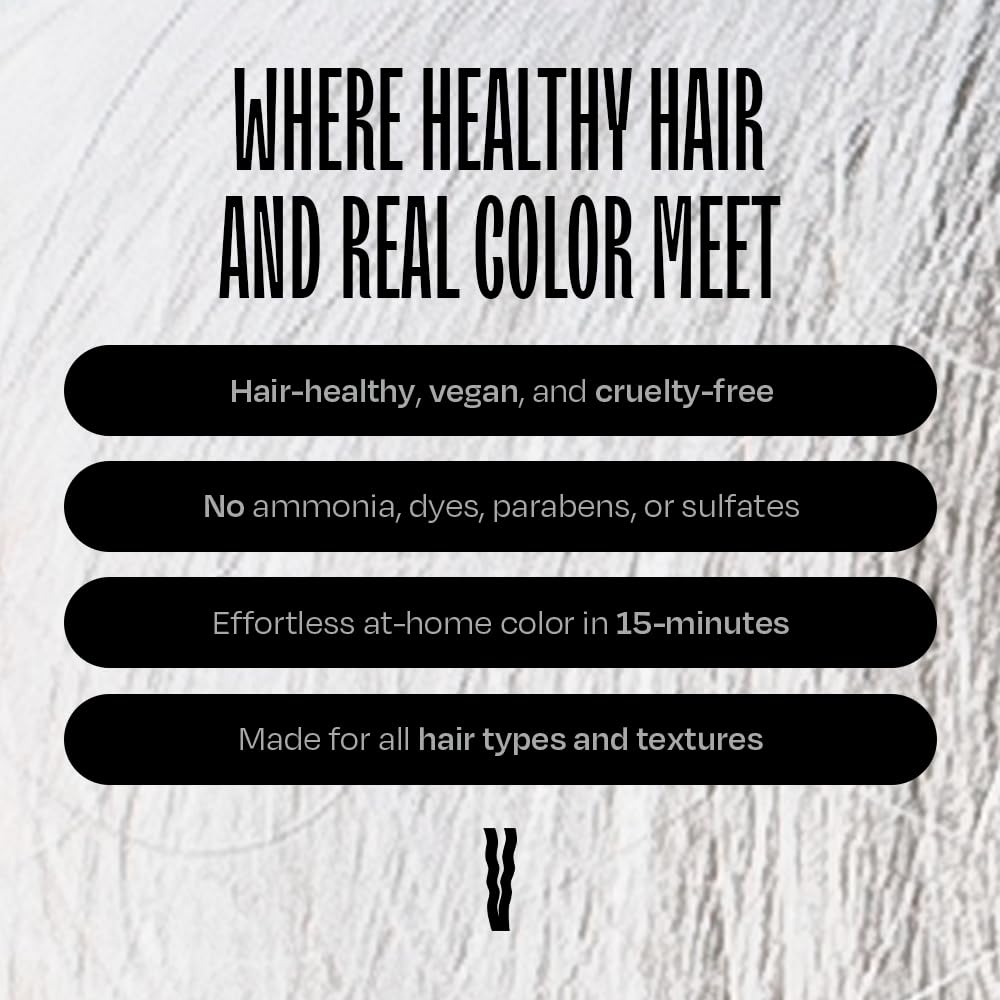 oVertone Color Depositing Semi-Permanent Hair Dye Conditioner - 8 oz For All Hair Types  & Color-Treated Hair, Moisturizing Shea Butter & Coconut Oil - Vegan & Cruelty-Free, Stormy Sterling