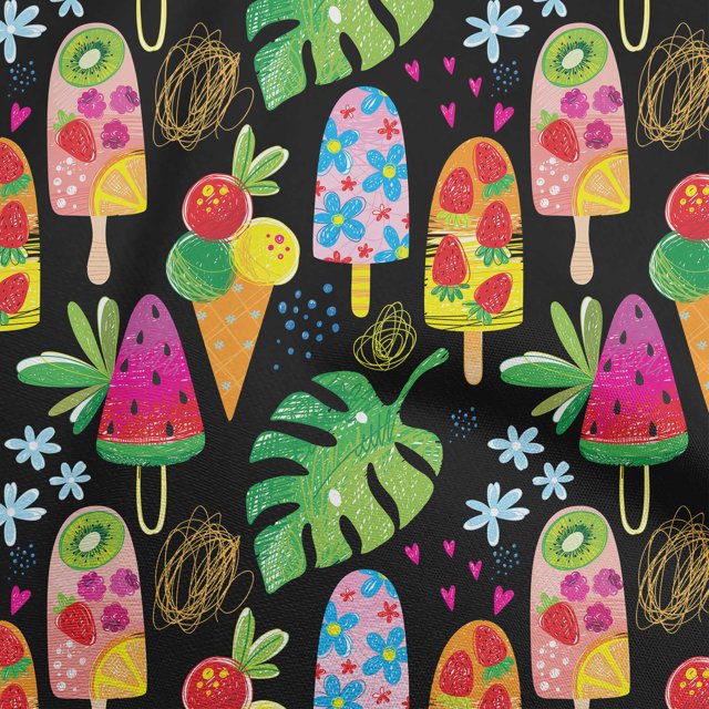 oneOone Rayon Black Fabric Texture Sewing Craft Projects Fabric Prints By Yard 56 Inch Wide-CK
