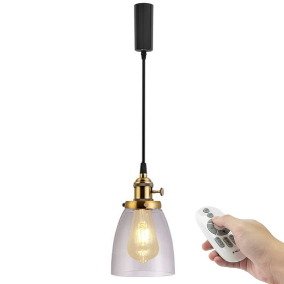 Kiven H-Type Track Lighting, 1-Light Modern Halo Track Pendant Light with Glass Lampshade,Dimmable H Track Light Pedant Adjustable Length for Bedroom Kitchen Island Shop,Brass Finish