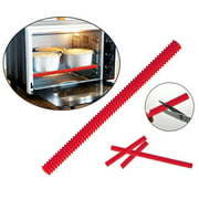 Heat Insulation Strip Silicone Anti-scalding Cover Long Microwave Oven Rack Edge Protector, 5Pcs, Red Langgg