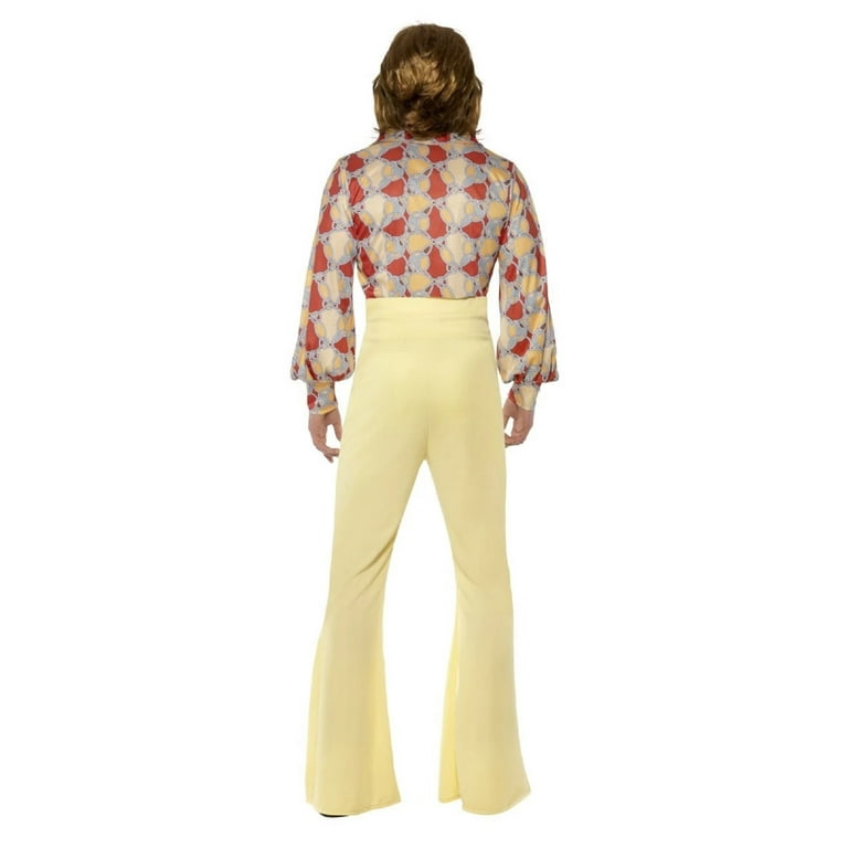 1960s Groovy Guy Costume Adult Tan Red 1960s Groovy Guy Costume Adult Tan Red