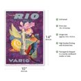 thumbnail image 2 of Rio Brazil - Varig Airlines - Vintage Airline Travel Poster c.1955 - Master Art Print 10in x 14in, 2 of 4