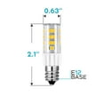 thumbnail image 3 of Luxrite Mini Candelabra E12 LED Bulb, T4/T3, 40W Equivalent, 4000K Cool White, Dimmable, 500 Lumens, ETL Listed 6-Pack, 3 of 6