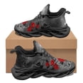 thumbnail image 1 of Zapatillas deportivas de lujo con diseño de rosa roja 3D para mujer, cómodas y con amortiguación, ligeras y planas, para San Valentín, 1 of 6