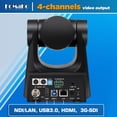 thumbnail image 4 of FoMaKo 1080P NDI Video Camera Bundle(4 *20x ndi optical zoom ptz camera+1*video switcher+1*ptz camera controller), 4 of 15