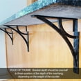 thumbnail image 6 of Ekena Millwork 2"W x 12"D x 15"H Traditional Wrought Iron Bracket, (Triple center brace), Powder Coated Black, 6 of 8