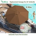 thumbnail image 3 of YardGrow 10ft Patio Umbrella Canopy Replacement 8 Ribs Canopy Cover, Frame NOT Included, 3 of 6
