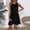 *Black, variant on ClodeEU Women's Sleeveless Tank Dress with Ruffle Hem and Back Tie,Casual Loose Fit Knee Length Dress Army Green,Women's Plus L