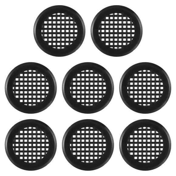 Uxcell Cubierta de Ventilación Redonda de 1.4 Pulgadas (35mm) con 8 Piezas, Cubierta de Malla de Ventilación Circular de Plástico para Baño, Oficina, Hogar y Cocina, Negra