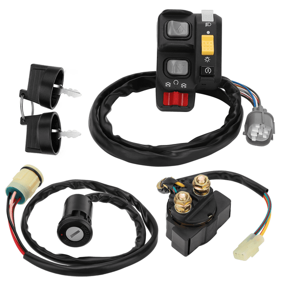 M MATI Handlebar Key Starter Relay Switch Kit for Honda Rancher 350 ES Rancher 400 Foreman 500 ES Rincon 650 680