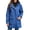Blue, variant on Women's Cotton Jackets with Zipper Pocket Parka Outwear Waterproof Windproof Outdoors Long Sleeved Hooded Jacket