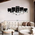 thumbnail image 2 of Elephant Stock Paris Skyline Bw Wall Art - Horizontal Multi Panel Canvas - Living Room Wall Decor - City Multi Panel - Gray And Black Decor - 80" x 36", 2 of 8