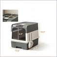 thumbnail image 3 of Compact Fully Enclosed Cat Litter Box, Front-Entry Top-Exit Design, Dual Deodorizer Slots, Slide-Out Tray with Scoop, Privacy Litter Box for Cats Up to 9 lbs, 3 of 8
