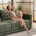 thumbnail image 4 of COPIAE 86 Inch Sofa with Extra Deep Seats Oversize,2 Seater Sofa for Living Room, Modern Couch and Sofa, Comfy Armrests and Seats and Backrests, Easy Installation,Chenille Fabric Green, 4 of 13