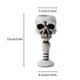thumbnail image 3 of Portavelas Calavera Candelabro Accesorios de Halloween Artesanías de resina Mini cabeza de calavera para el hogar Blanco, 3 of 5