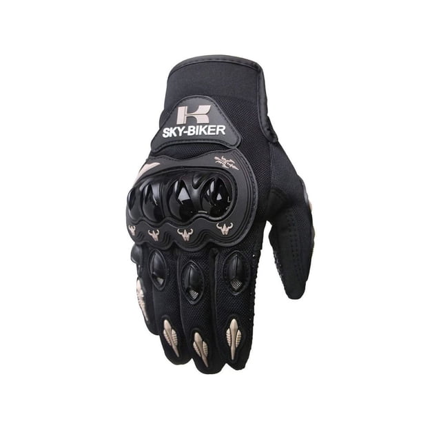 Guantes para Motociclista Hanylish Antideslizante Protección Completa al Dedo y con Sensores Táctiles para Pantalla Negro - Gris, XL Hanylish guantesxlg