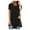 Black, variant on PATLOLLAV Summer T-shirt Womens Plus Size Fashion Round Neck Short Sleeve Long Blouse