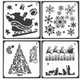 thumbnail image 4 of Seasonal Painting Stencils Christmas Diy Crafts Painting Tools Plastic White for Festival Atmosphere Addition 8Pcs, 4 of 4