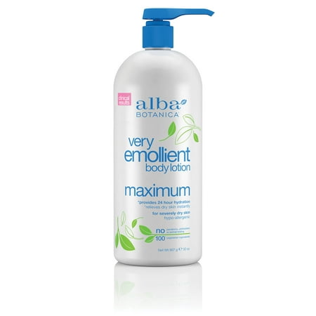 Alba Botanica Very Emollient Maximum Body Lotion, 32 (The Best Body Lotion For Very Dry Skin)