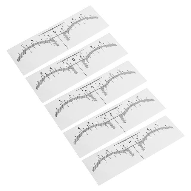 Eyebrow Ruler Stencils Set, High Efficiency 100PCS Brow Microblading Template Adhesive for Eyebrow Tattooing
