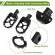thumbnail image 3 of Espejos de pie de motocicleta Unique Bargains para Harley Sportster Dyna Softail Touring, reposapiés de pie, pedal de pie de aleación de aluminio negro, 1 par, 3 of 7