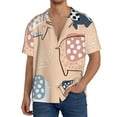 thumbnail image 3 of Balery Cute Ink Drawn Elephants Men's Casual Button Down Shirt Short Sleeve Textured Summer Cuban Beach Shirts-Small, 3 of 7
