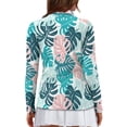 thumbnail image 2 of Yuyamidu Palm Leaves Women's Long Sleeve Golf Shirts Tropical Tennis Shirts Lightweight Golf Clothes Athletic Outfits Size 2XL, 2 of 7